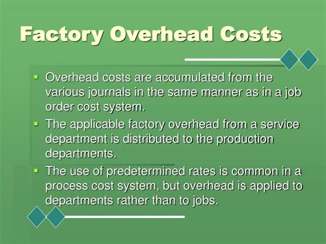 what factory overhead expenses are involved